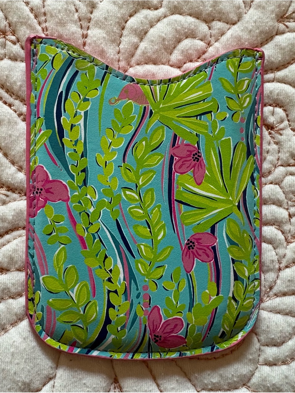 Lilly Pulitzer Credit Card Case in Blue, Green, and Hot Pink Floral